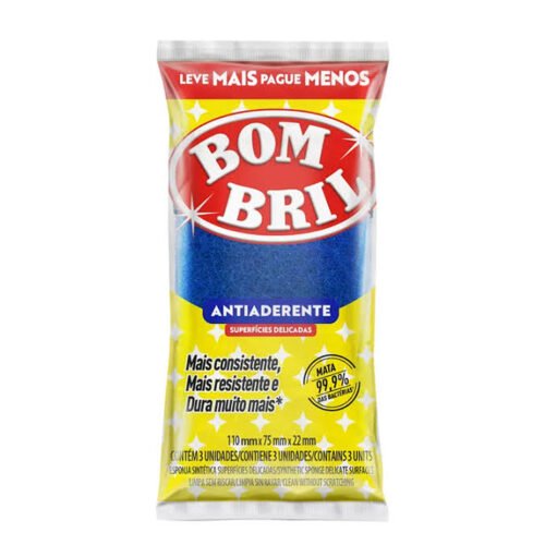 ESPONJA BOM BRIL ANTIADERENTE C/3