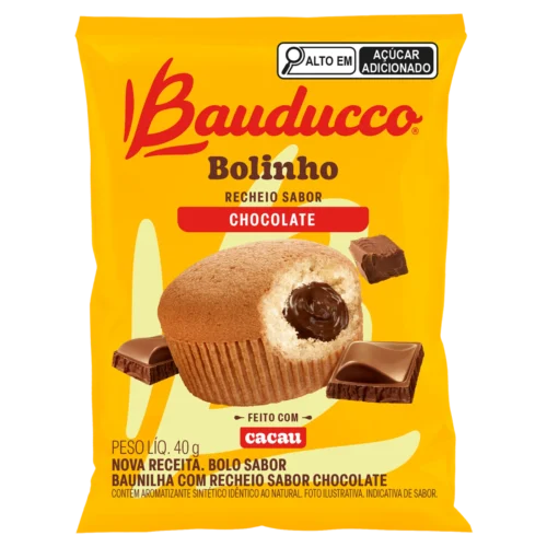 BOLINHO SABOR  BAUN. E CHOCOLATE BAUDUCCO 40G