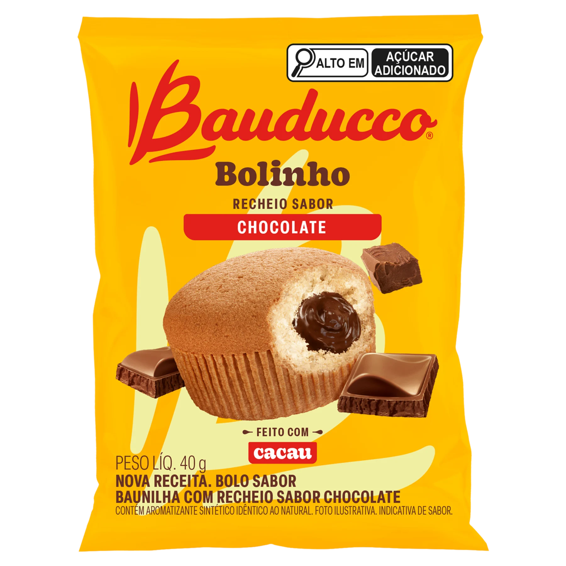 BOLINHO SABOR BAUN. E CHOCOLATE BAUDUCCO 40G