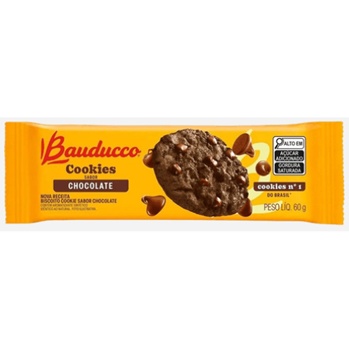 BISC. COOKIES CHOCOLATE BAUDUCCO 60G