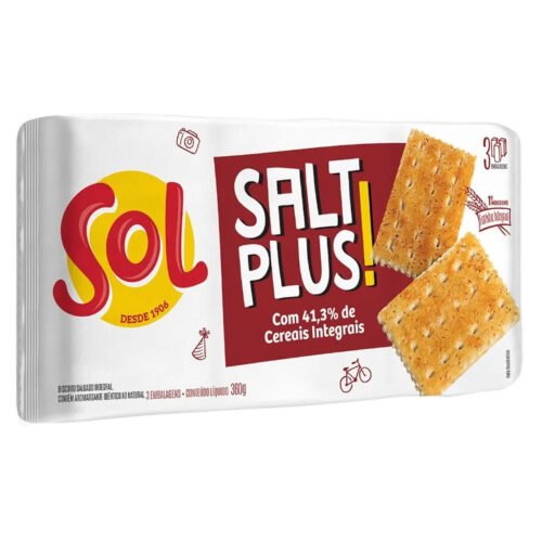 BISC. CREAM CRACKER INTEGRAL SALT PLUS 360G