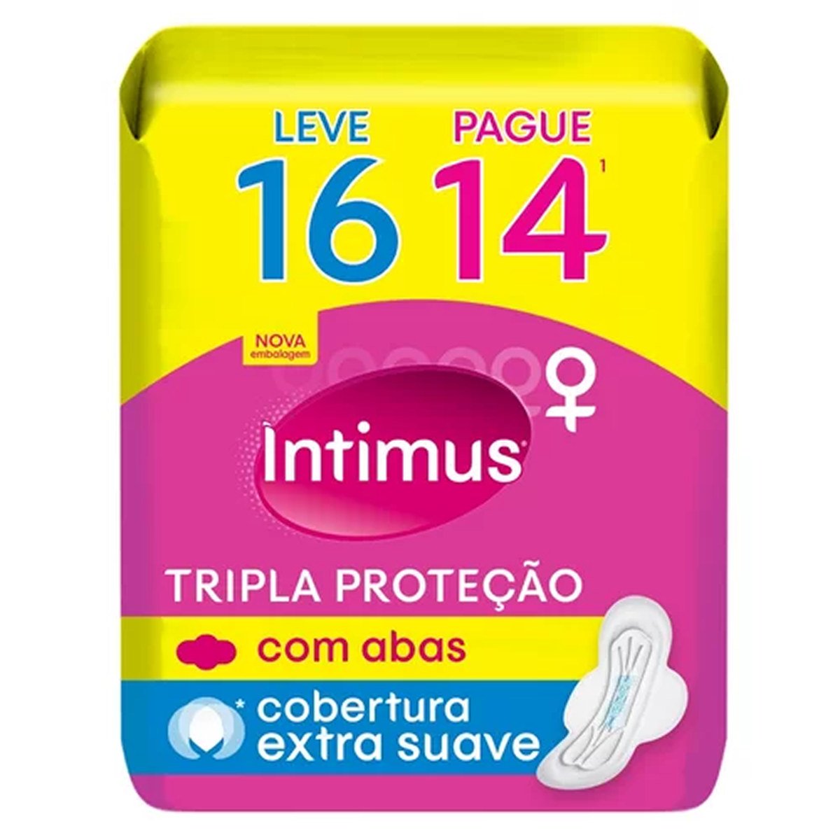 ABSORVENTE INTIMUS TRIPLA PROTECAO C/ABAS L16P14