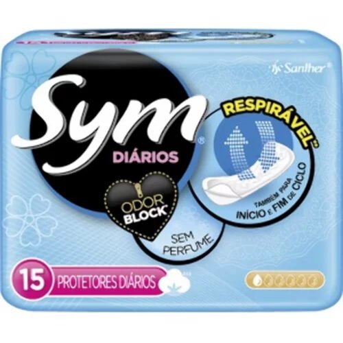 PROTETOR DIARIO SYM RESPIRÁVEL 15UN