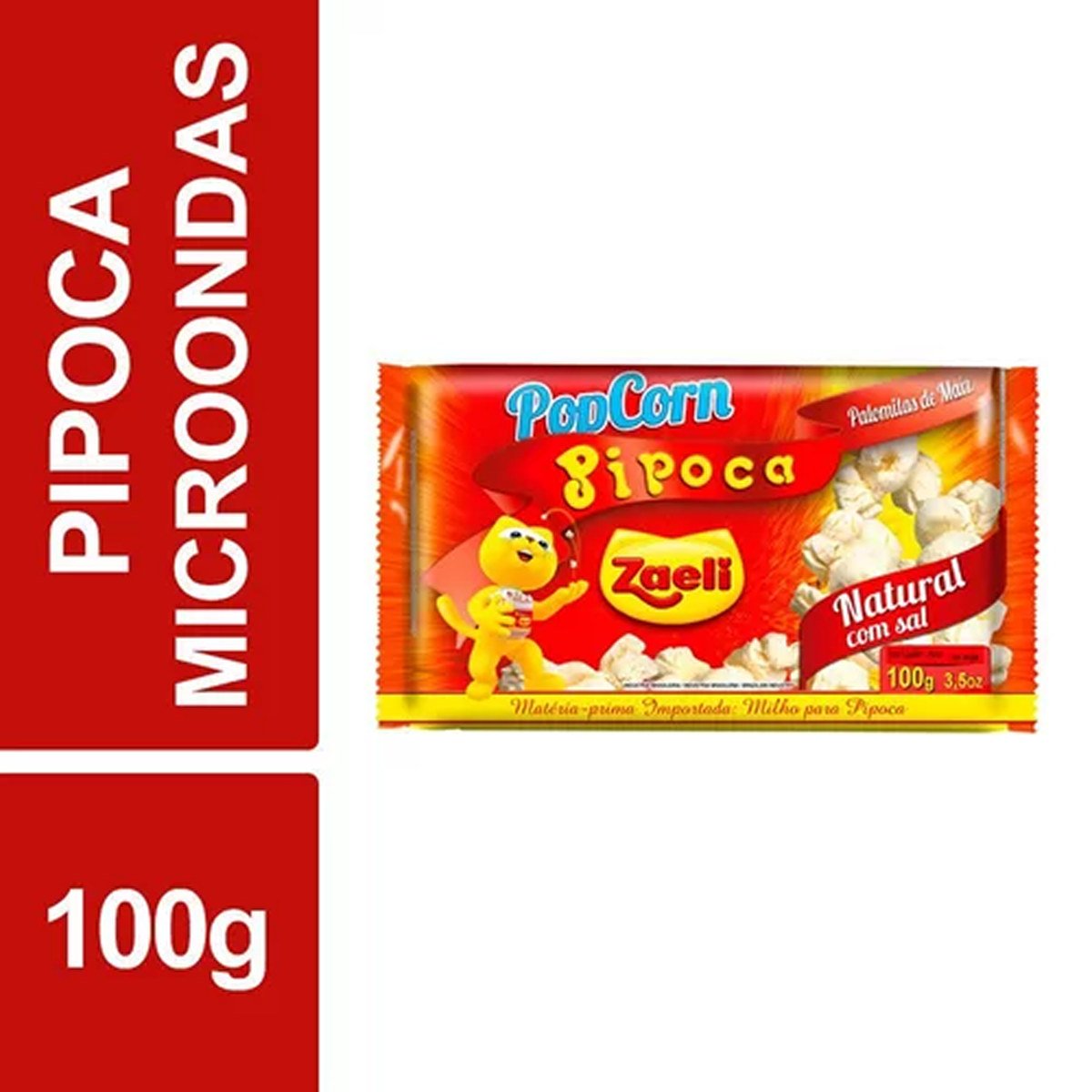 PIPOCA P/MICROONDAS ZAELI NATURAL 100G