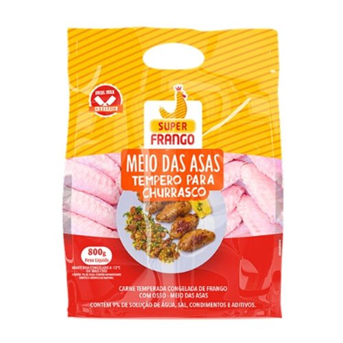 MEIO DAS ASAS TEMPERADA SUPER FRANGO 800G