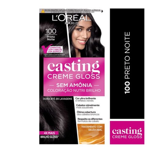 TINTURA CAPILAR LOREAL PARIS PRETO NOITE 100