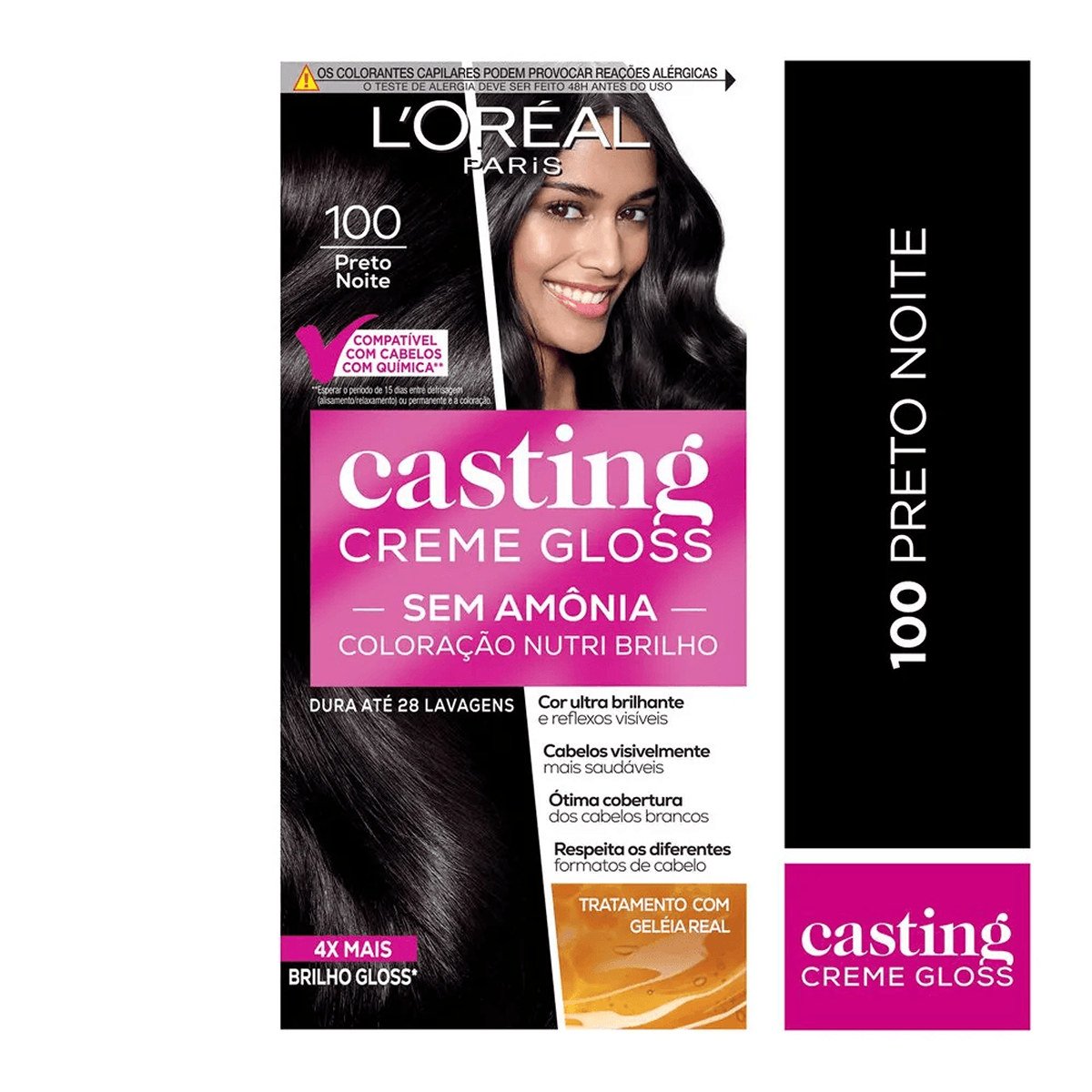 TINTURA CAPILAR LOREAL PARIS PRETO NOITE 100