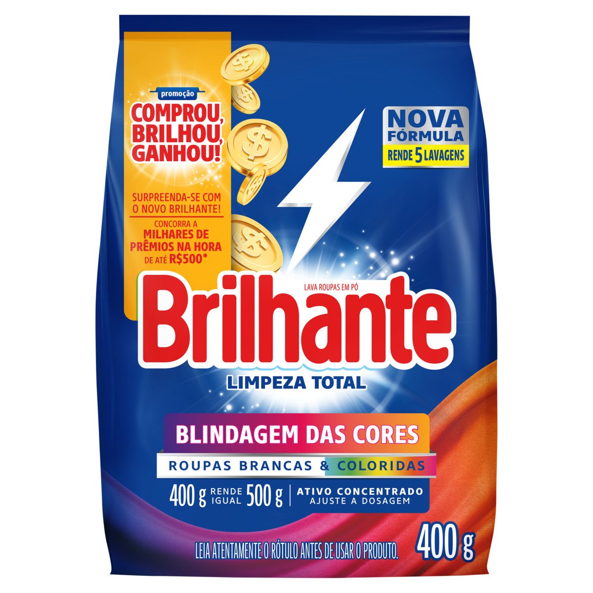 SABÃO EM PÓ BRILHANTE SACHE 400G