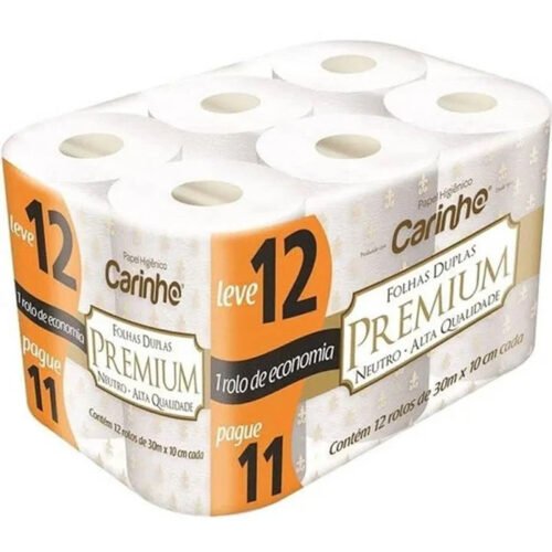 PAPEL HIG. CARINHO PREMIUM 12 ROLOS 30 METROS