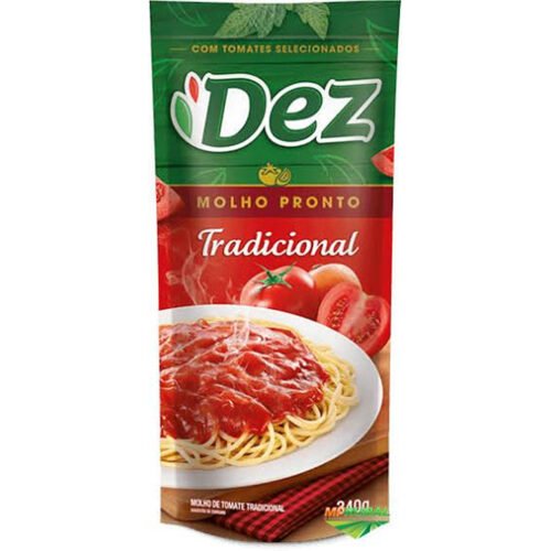 MOLHO DE TOMATE DEZ TRADICIONAL 340G