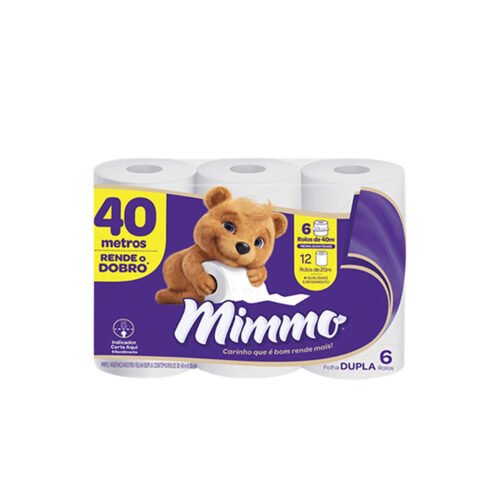 PAPEL HIG. MIMMO C/6 FOLHA DUPLA 40M